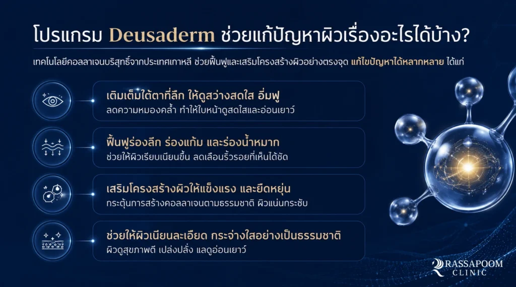 Deusaderm แก้ปัญหาอะไรได้บ้าง
