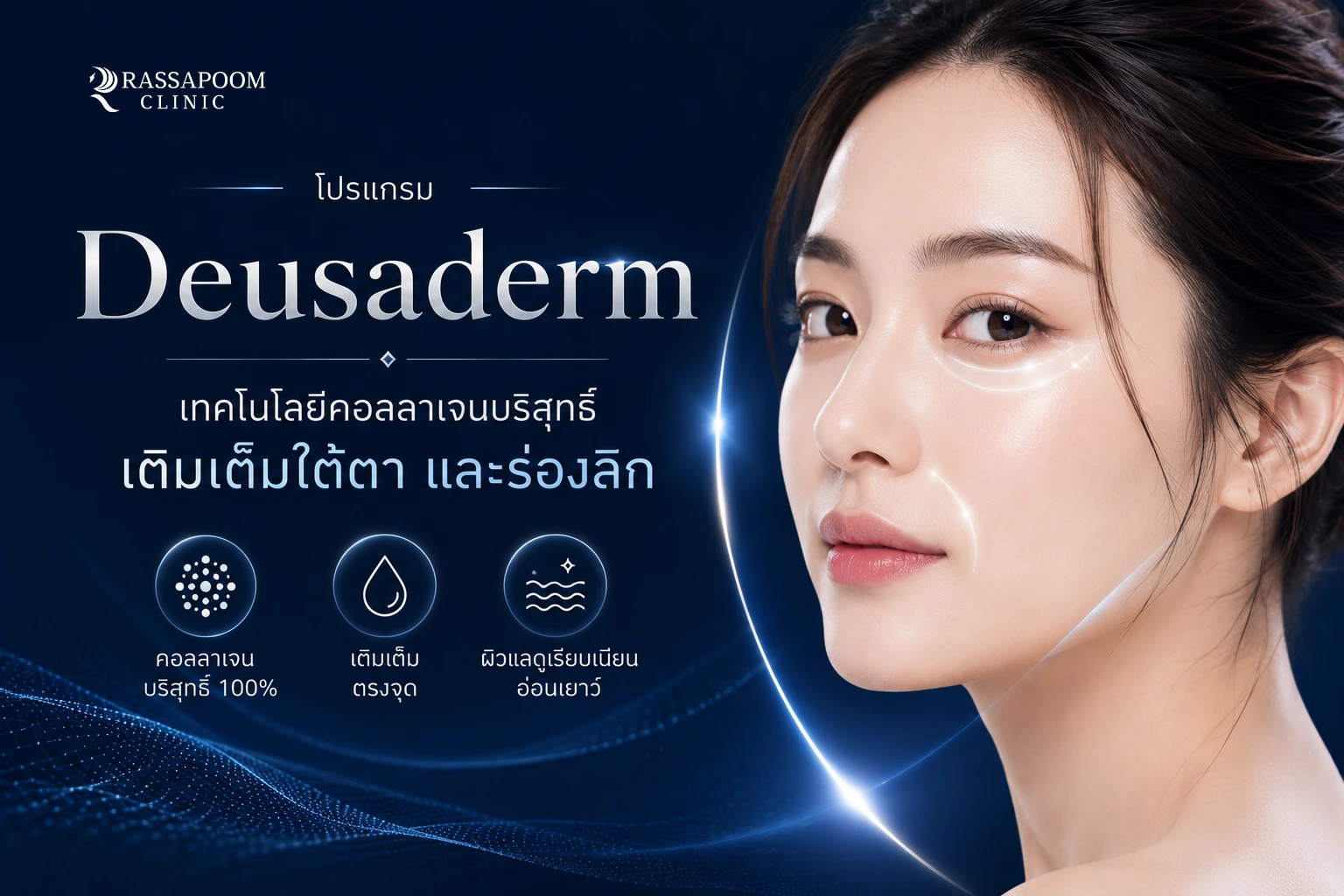 Duesaderm เทคโนโลยีคอลลาเจนบริสุทธิ์ เติมเต็มใต้ตา เเละร่องลึก