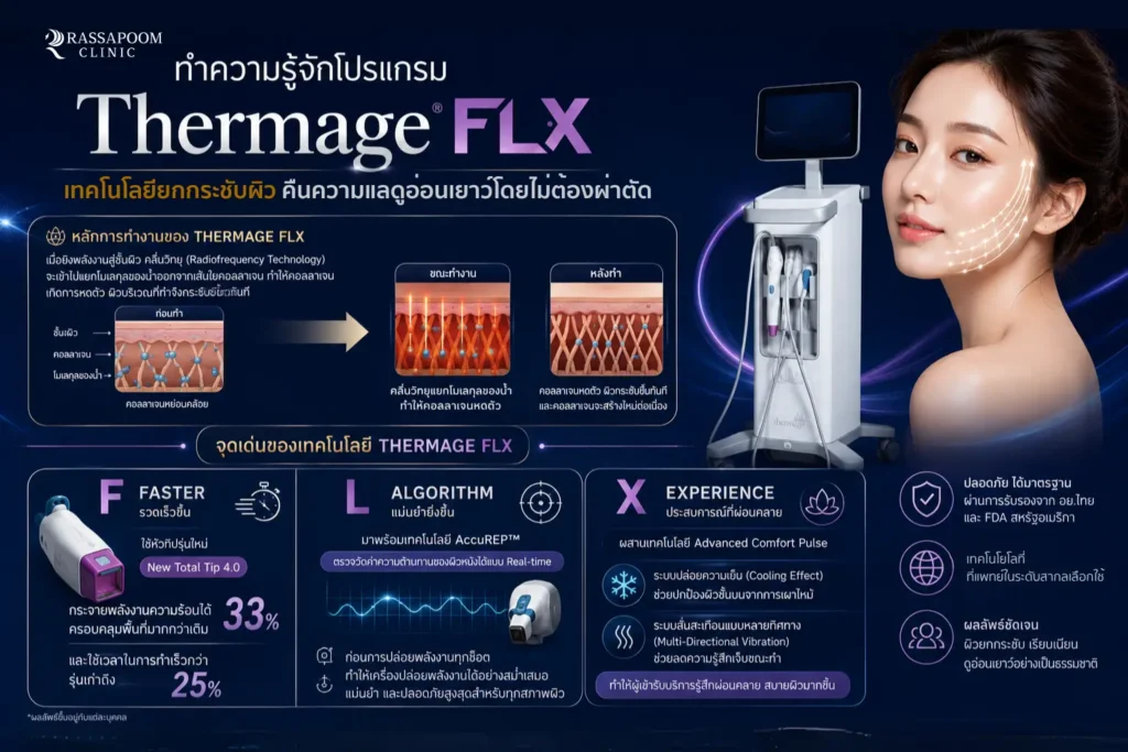 หลักการทำงานและจุดเด่นของโปรแกรม Thermage FLX