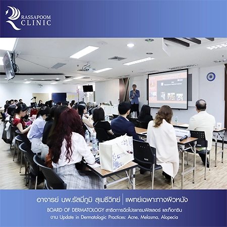 Dr. Rasmipoom Sumethiwit demonstrates the injection of fillers and facial contouring agents.