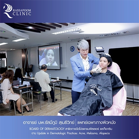 Dr. Rasmipoom Sumethiwit demonstrates the injection of fillers and facial contouring agents.