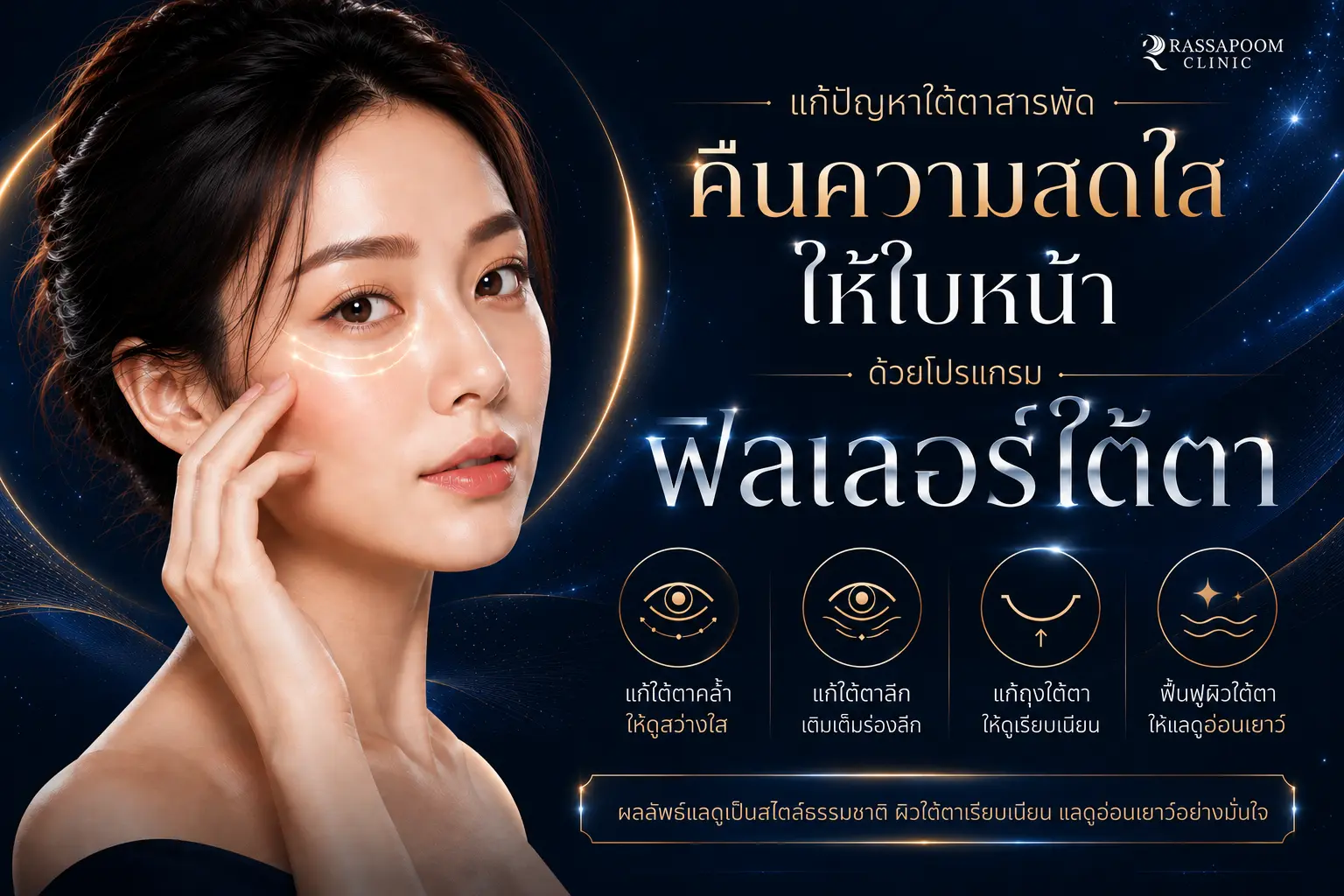 แก้ปัญหาใต้ตาสารพัด คืนความสดใสให้ใบหน้าด้วยโปรแกรม ฟิลเลอร์ใต้ตา