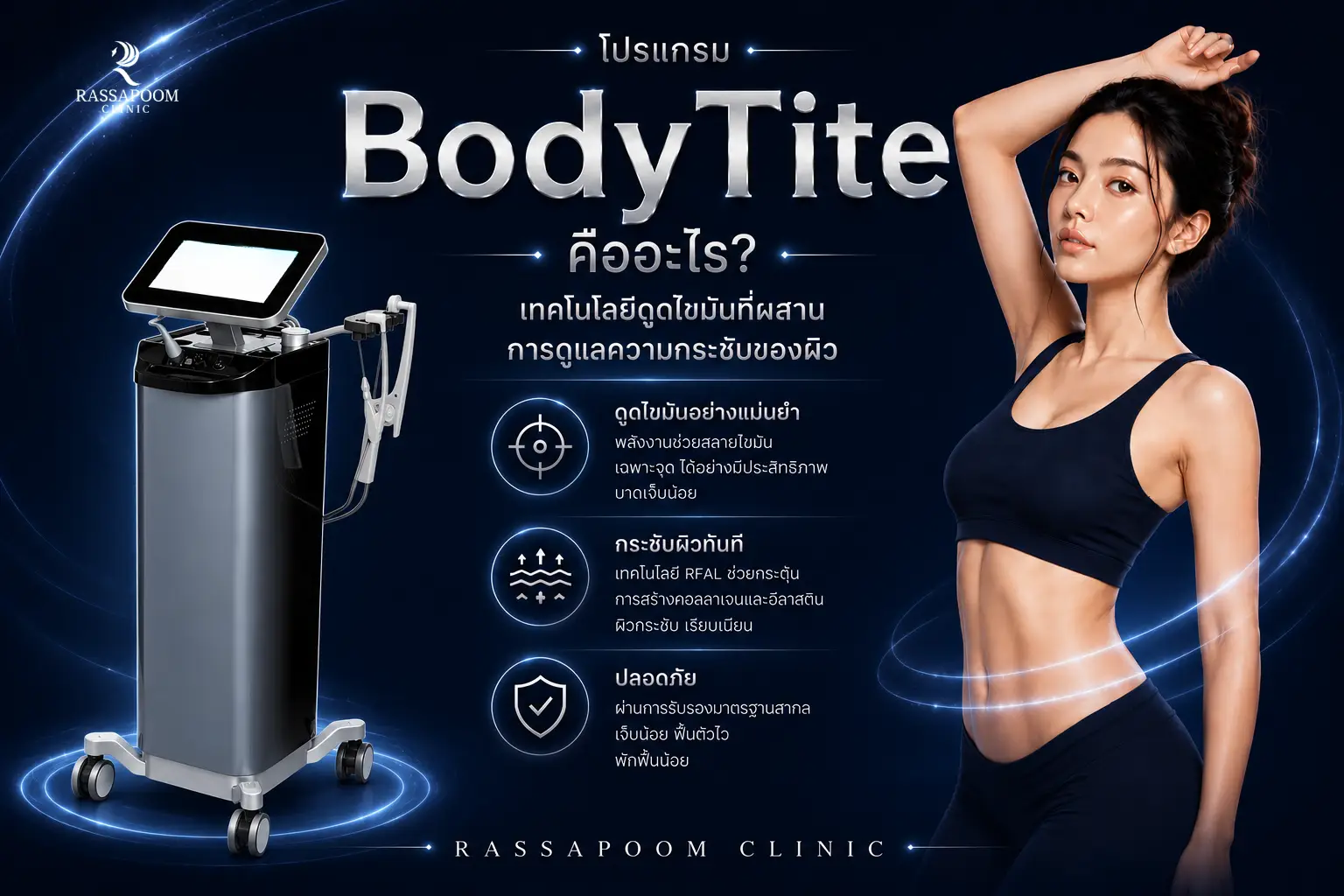 โปรแกรม BodyTite คืออะไร? เทคโนโลยีดูดไขมันที่ผสานการดูแลความกระชับของผิว