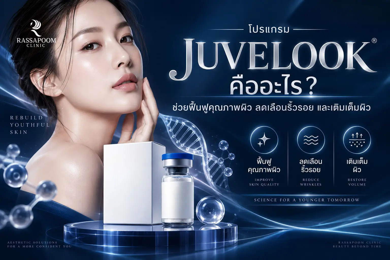 โปรแกรม JUVELOOK คืออะไร ช่วยฟื้นฟูคุณภาพผิว ลดเลือนริ้วรอย และเติมเต็มผิว