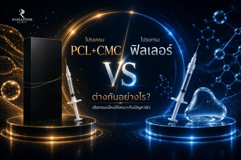 โปรแกรม PCL+CMC vs โปรแกรมฉีดฟิลเลอร์ ต่างกันอย่างไร เลือกแบบไหนให้เหมาะกับปัญหาผิว