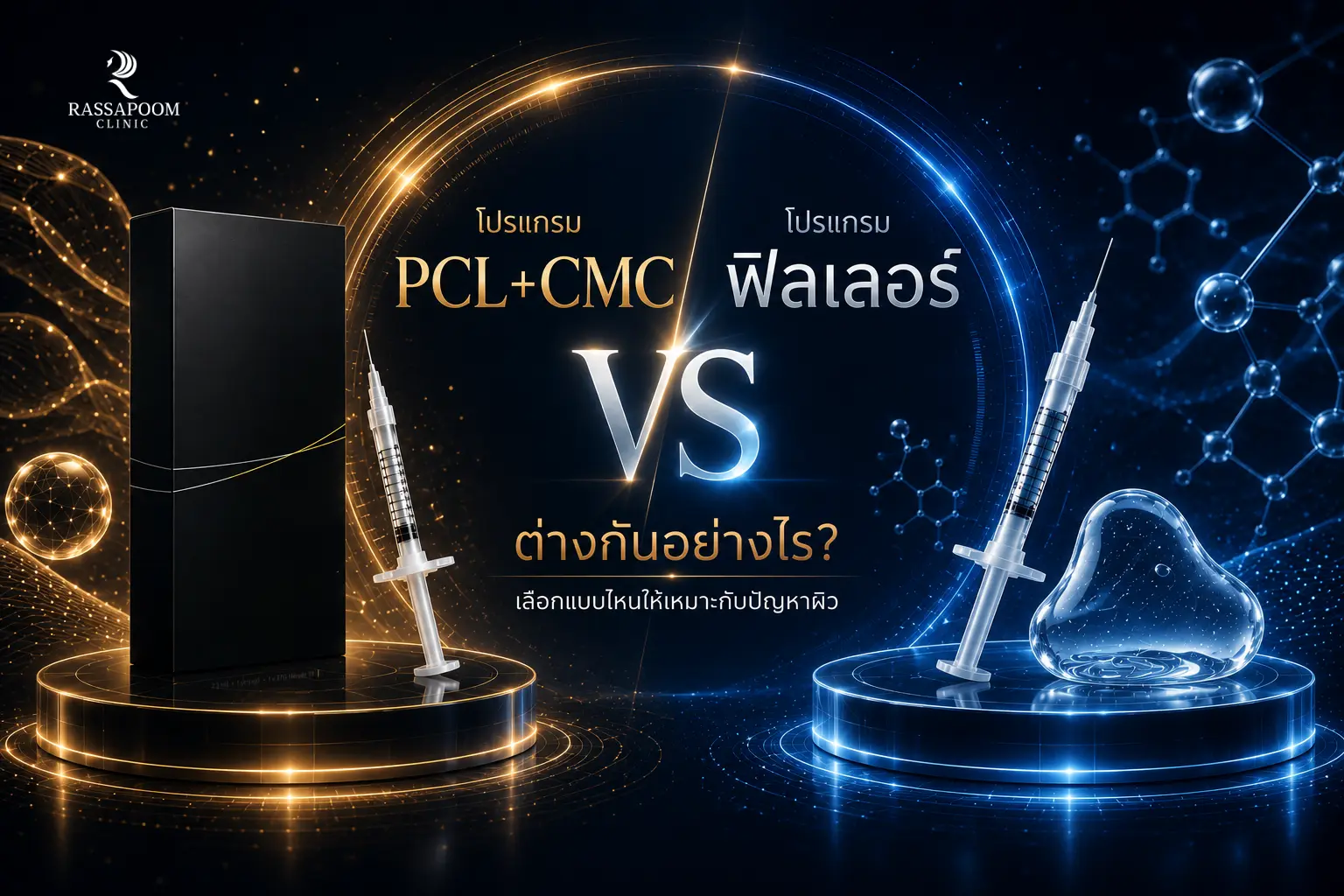 โปรแกรม PCL+CMC vs โปรแกรมฉีดฟิลเลอร์ ต่างกันอย่างไร เลือกแบบไหนให้เหมาะกับปัญหาผิว