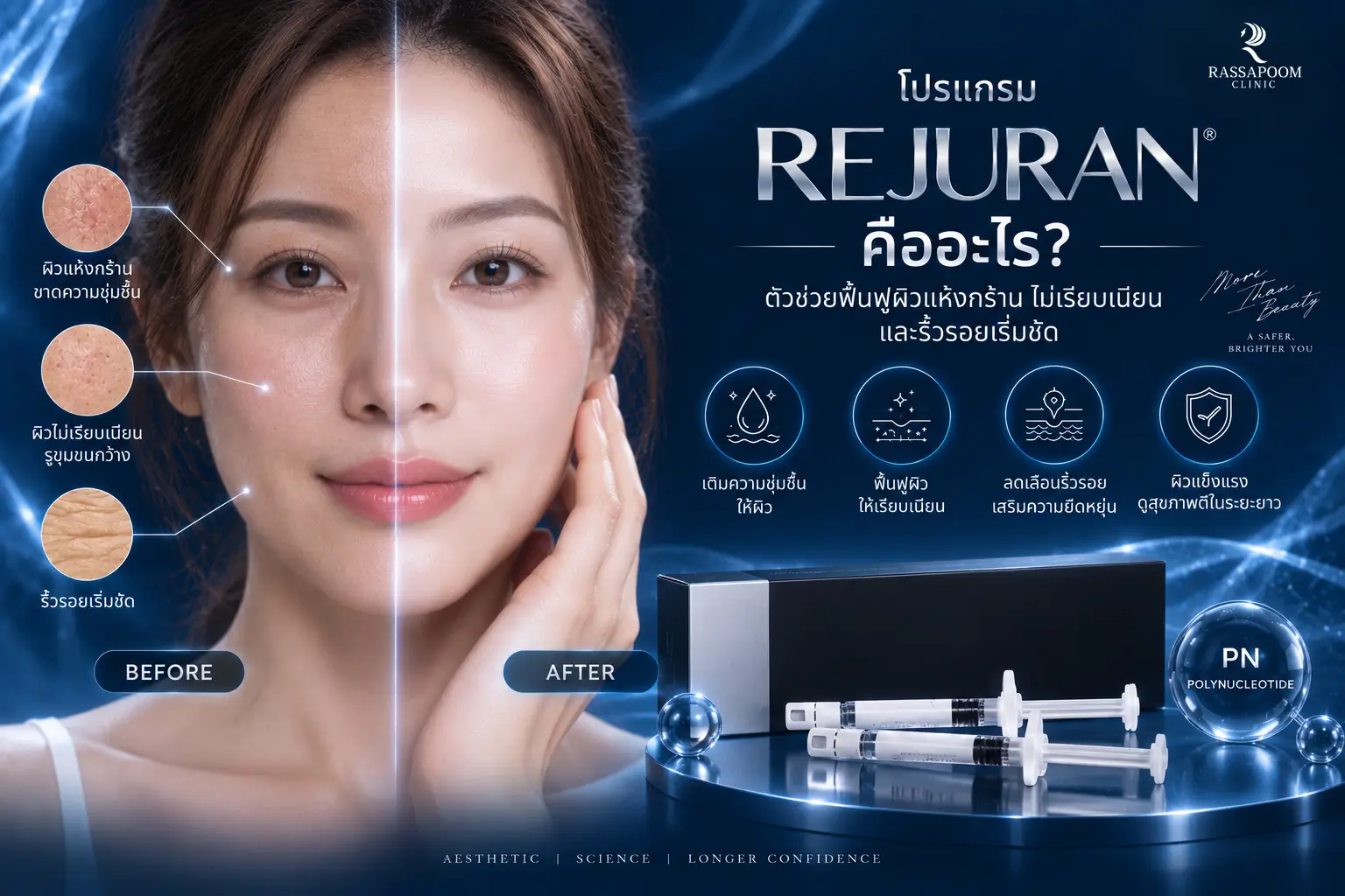โปรแกรม Rejuran คืออะไร ตัวช่วยฟื้นฟูผิวแห้งกร้าน ไม่เรียบเนียน และริ้วรอยเริ่มชัด