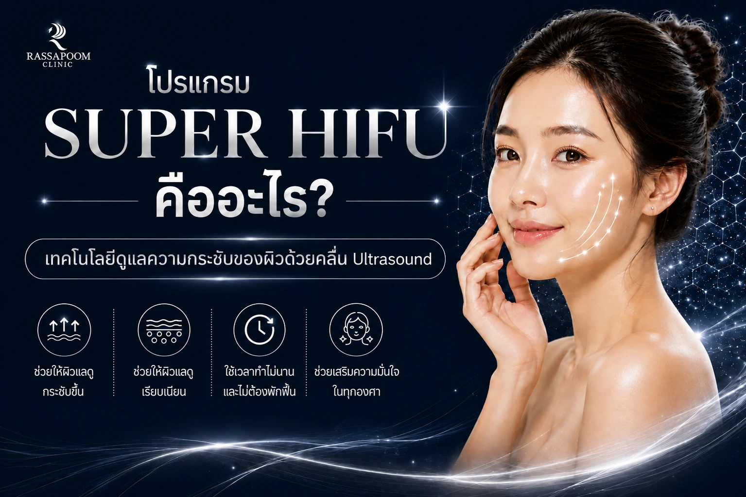 โปรแกรม SUPER HIFU คืออะไร เทคโนโลยีดูแลความกระชับของผิวด้วยคลื่น Ultrasound
