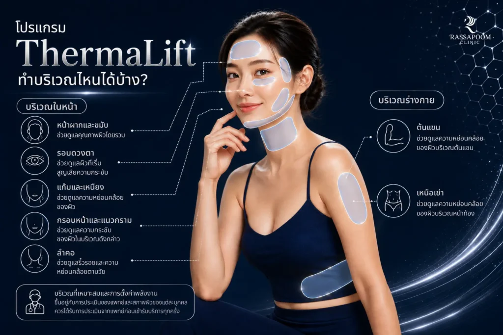 โปรแกรม ThermaLift ทำบริเวณไหนได้บ้าง