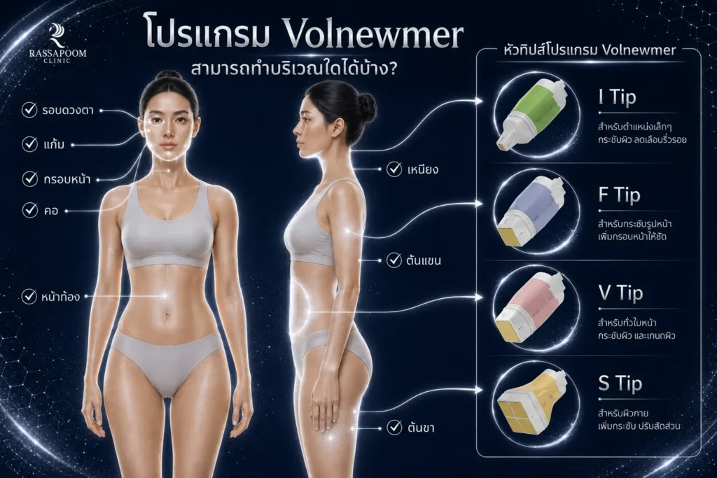 โปรแกรม Volnewmer สามารถทำที่บริเวณใดได้บ้าง