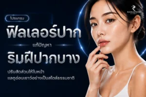 โปรแกรมฉีดฟิลเลอร์ปาก แก้ปัญหาริมฝีปากบาง ปรับสัดส่วนให้ใบหน้าแลดูอ่อนเยาว์อย่างเป็นสไตล์ธรรมชาติ