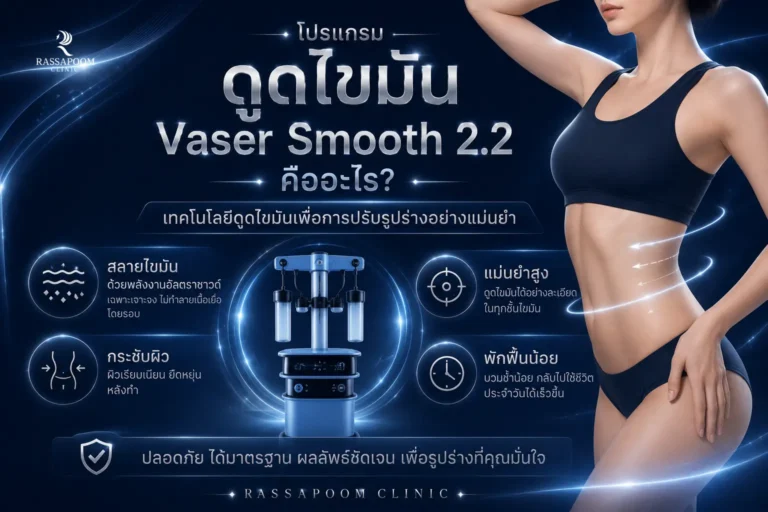 โปรแกรมดูดไขมัน Vaser Smooth 2.2 คืออะไร เทคโนโลยีดูดไขมันเพื่อการปรับรูปร่างอย่างแม่นยำ