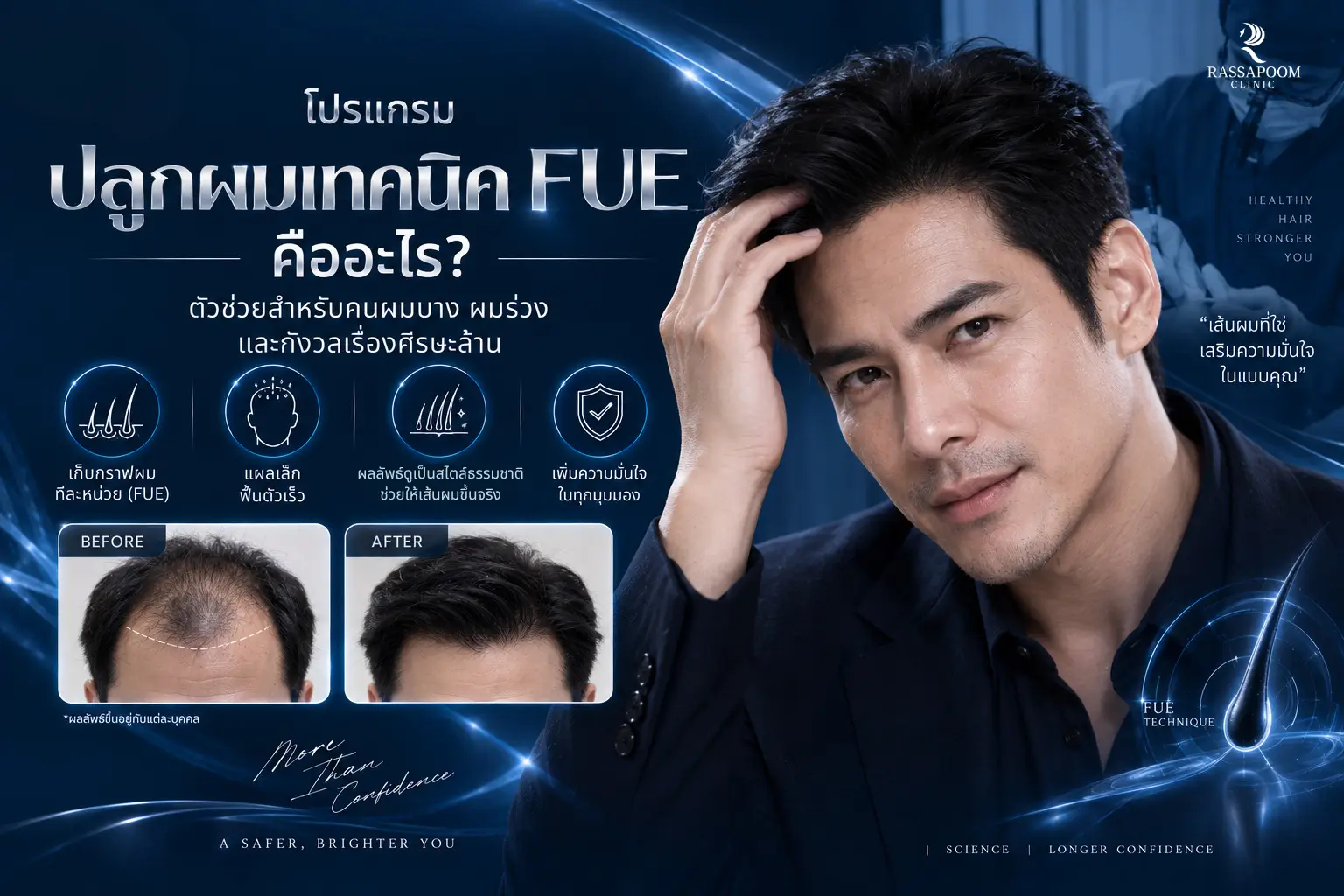 โปรแกรมปลูกผมเทคนิค FUE คืออะไร