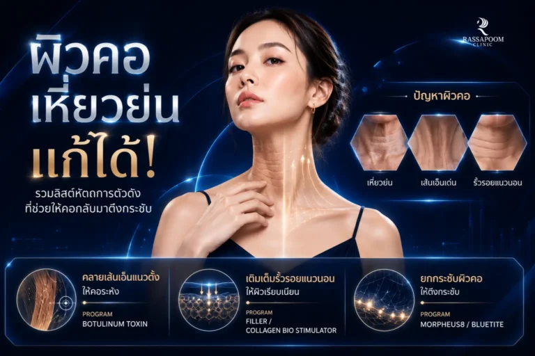 ผิวคอเหี่ยวย่นแก้ได้! รวมลิสต์หัตถการตัวดัง ที่ช่วยให้คอกลับมาตึงกระชับ