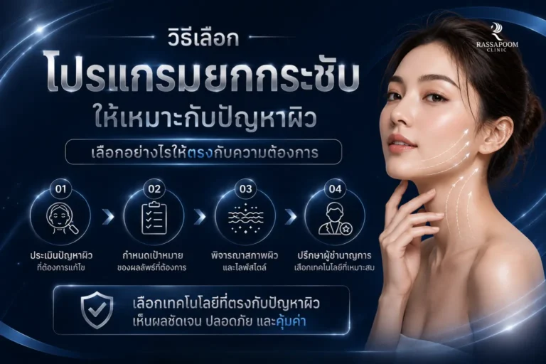 วิธีเลือกโปรแกรมยกกระชับให้เหมาะกับปัญหาผิว เลือกอย่างไรให้ตรงกับความต้องการ