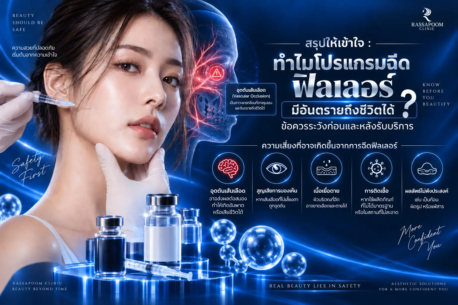 ทำไมโปรแกรมฉีดฟิลเลอร์มีอันตรายถึงชีวิตได้ ข้อควรระวังก่อนและหลังรับบริการ