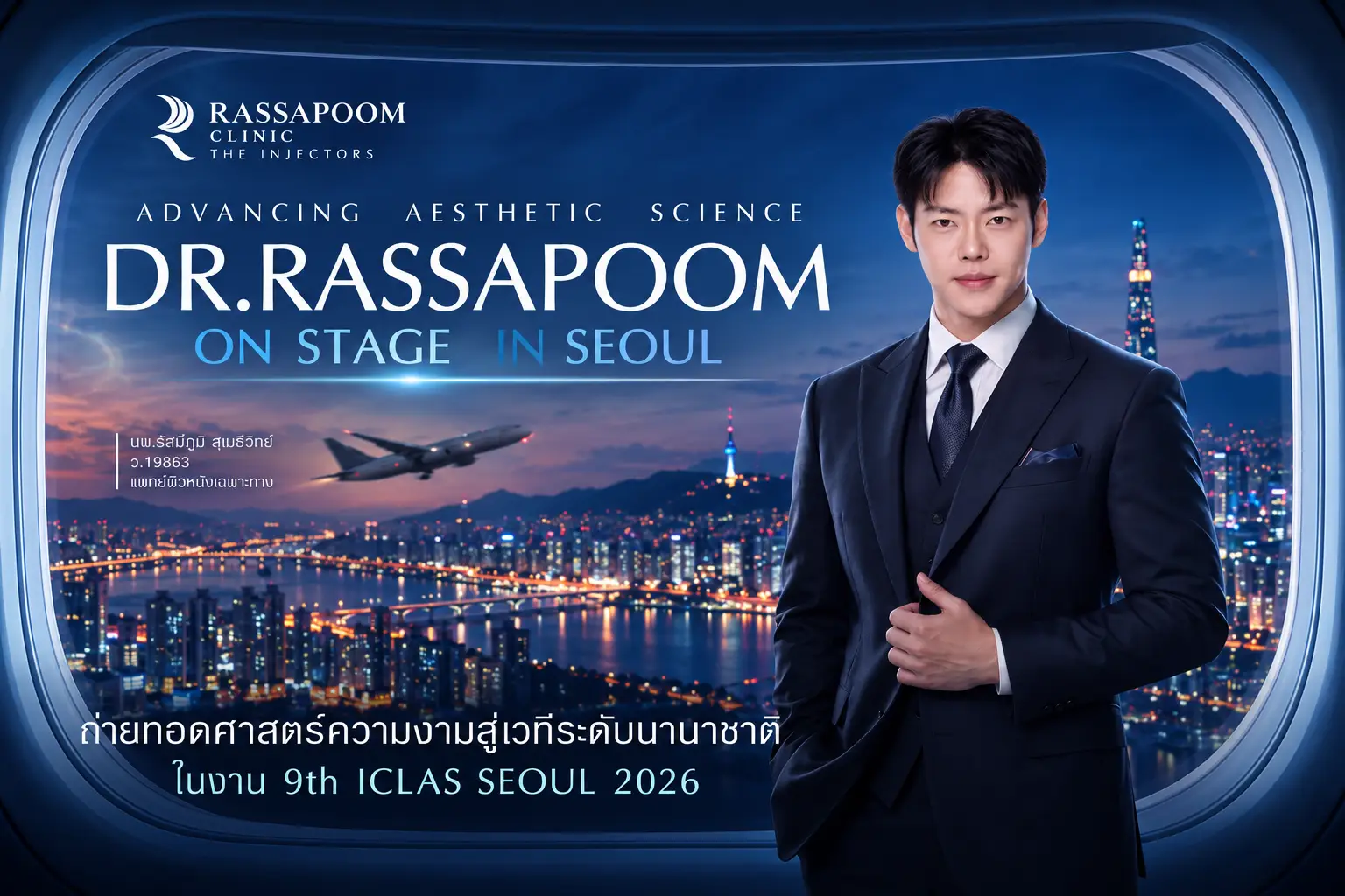 นพ.รัสมิ์ภูมิ ร่วมบรรยายเวที 9th ICLAS Seoul 2026 ถ่ายทอดแนวคิด Direct Collagen Restoration