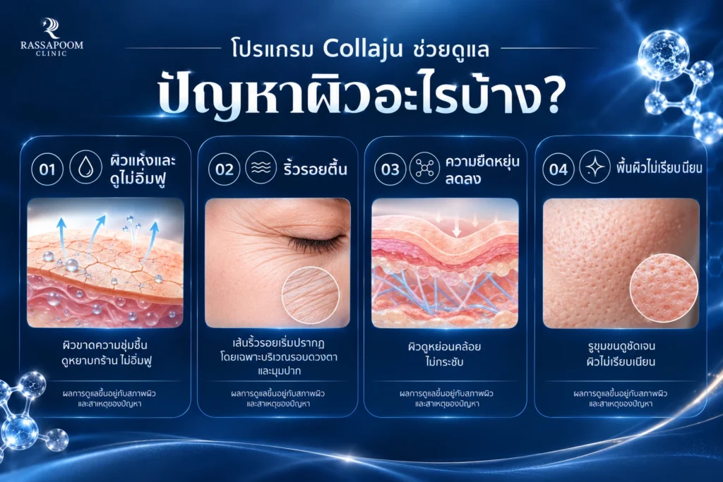 โปรแกรม Collaju ช่วยดูแลปัญหาผิวอะไรบ้าง?