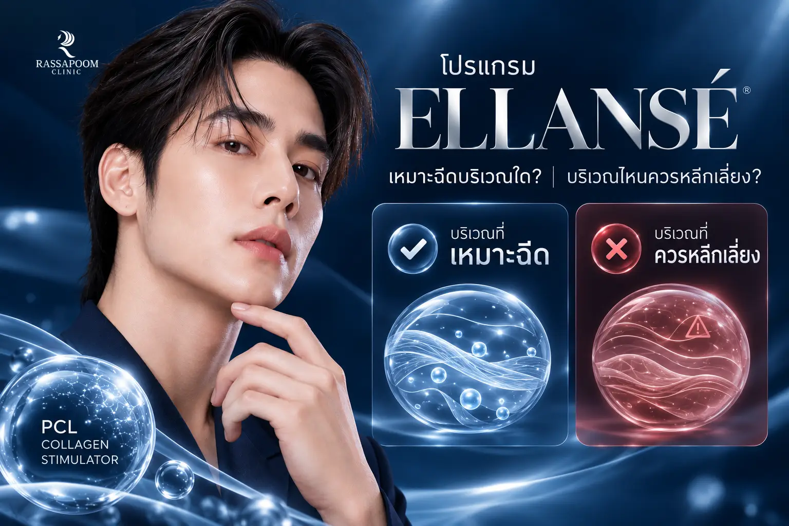 โปรแกรม Ellanse เหมาะฉีดบริเวณใด บริเวณไหนควรหลีกเลี่ยง