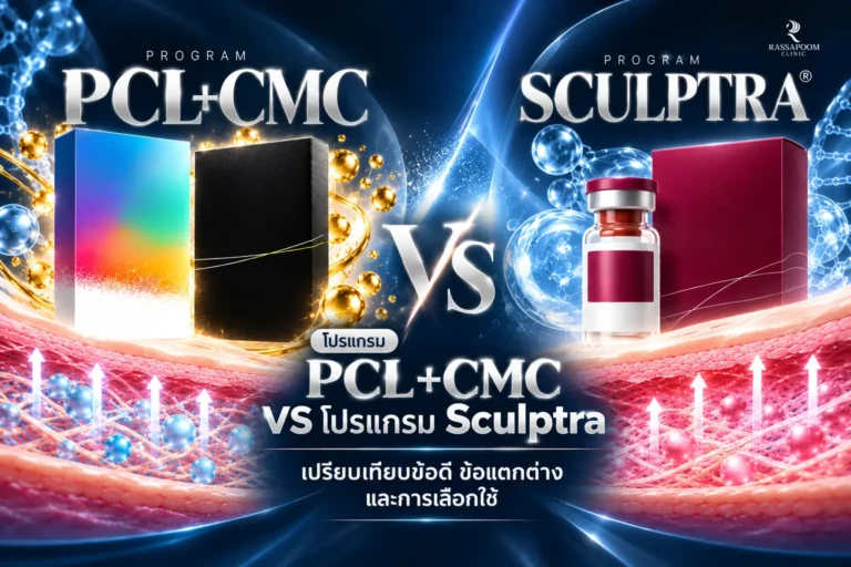 โปรแกรม PCL+CMC vs โปรแกรม Sculptra เปรียบเทียบข้อดี ข้อแตกต่าง และการเลือกใช้